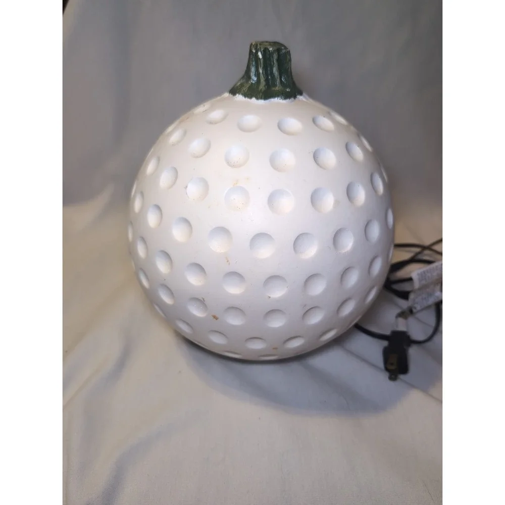 Vintage Gemmy Halloween Jack O Lantern Pumpkin Golf Ball Foam Mold Light Up 10